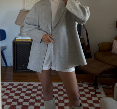 Oversized Wool Blend Blazer