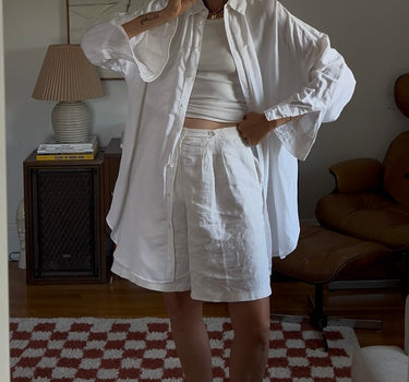 Pure linen oversized button down