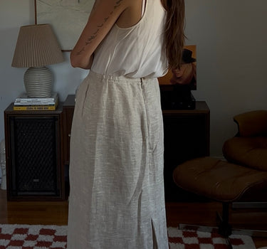 Pure linen maxi skirt