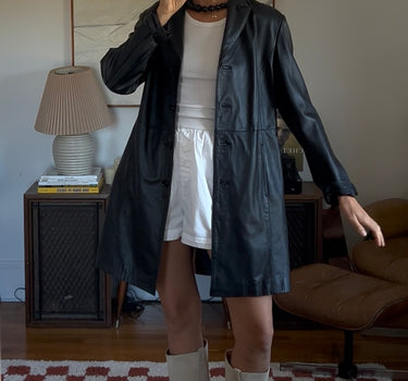 90’s Leather Panel Jacket