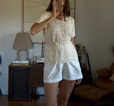 Hand Crochet Tie Top