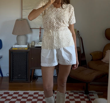 Hand Crochet Tie Top