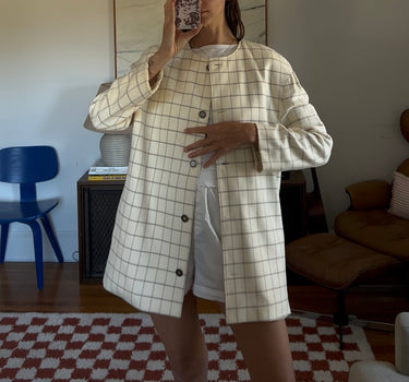 Wool Long Blazer Jacket