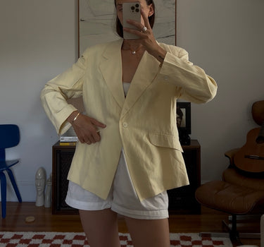 Laura Ashley Linen Butter Blazer