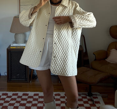 Quilted Jacket with Cotton Gingham Lining