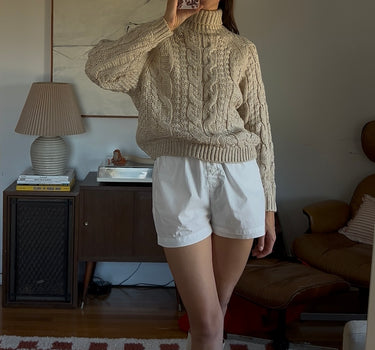 Chunky Cable Knit Wool Blend knit