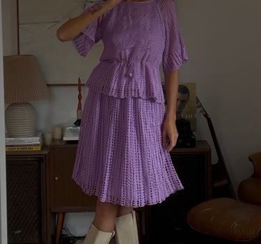 Periwinkle 60’s Crochet Set