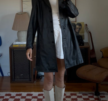 90’s Leather Panel Jacket