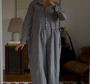 Hand Sewn Gingham Coveralls