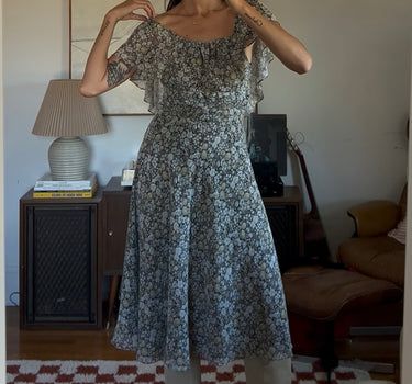 70’s Ruffle A-Line Midi