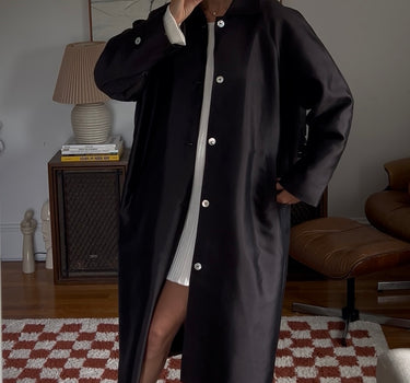 DONNI Car Coat in Espresso