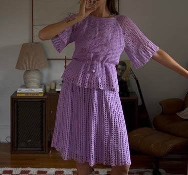 Periwinkle 60’s Crochet Set