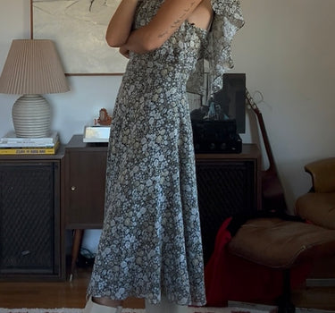 70’s Ruffle A-Line Midi