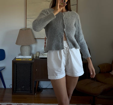 Cropped Angora Cardi