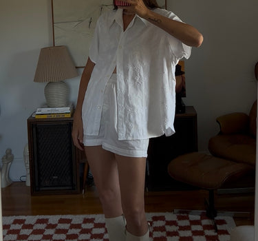 Blanco Embroidered Top