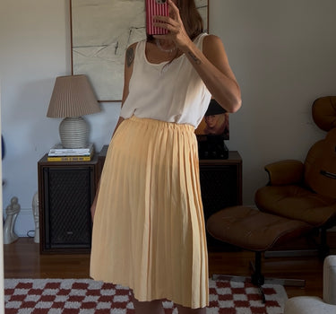 Union Made Yellow Pleated Skirt