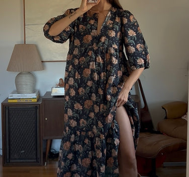 Puff Sleeve Floral Babydoll Dress