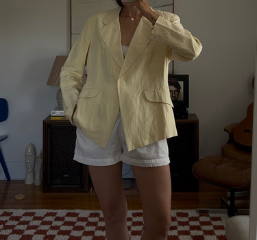Laura Ashley Linen Butter Blazer