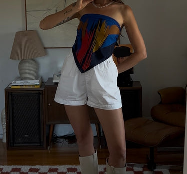 Italian made abstract scarf