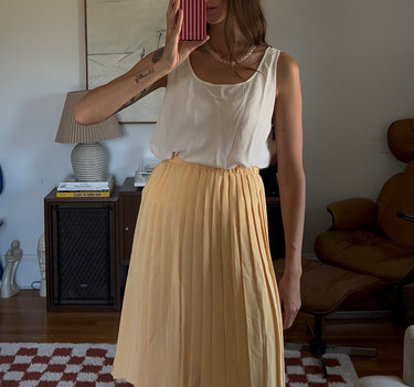 Union Made Yellow Pleated Skirt